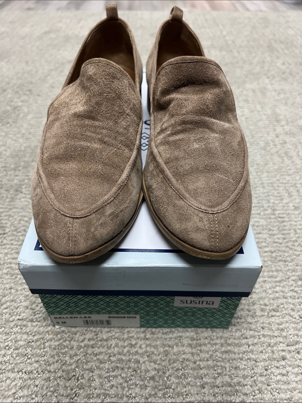 Susina Tan Suede Women's Slip-On Loafers